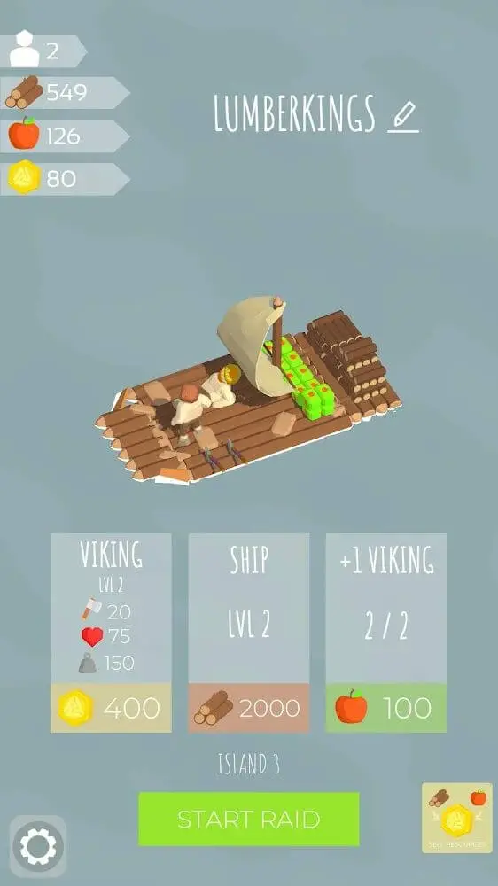Screenshot of the Vikings of Valheim app