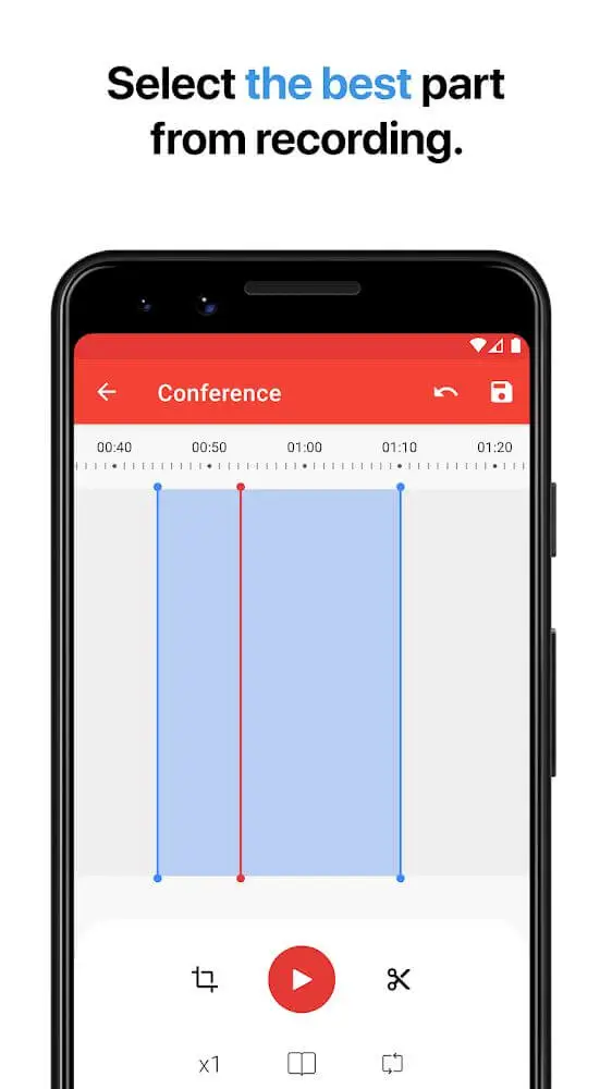 Screenshot of the Voice Recorder Pro app