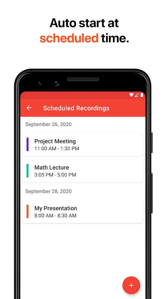Screenshot of the Voice Recorder Pro app