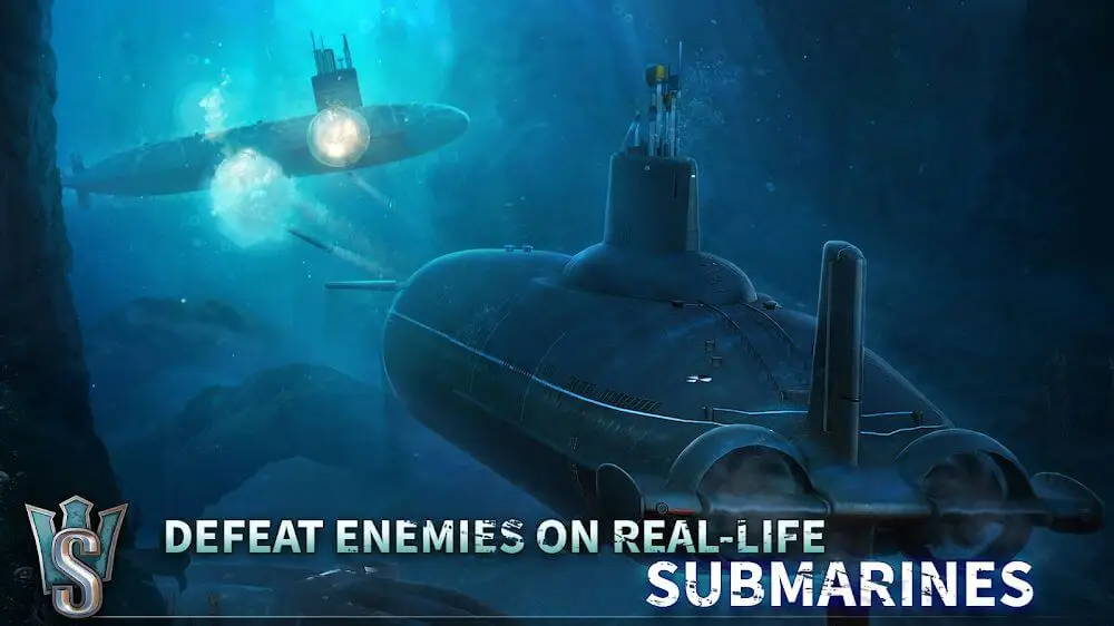 Screenshot of the WORLD of SUBMARINES: Navy PvP game