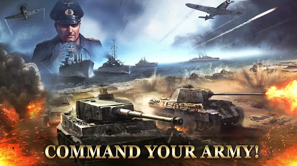 Screenshot of the WW2: War Strategy Commander Conquer Frontline game