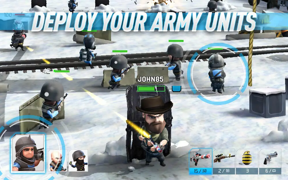 Screenshot of the WarFriends game