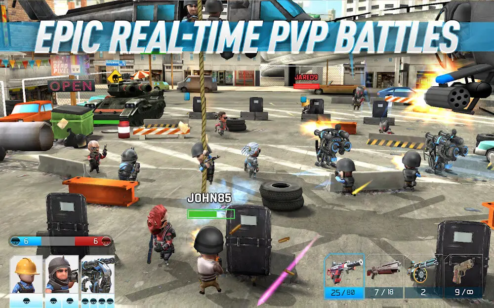 Screenshot of the WarFriends game