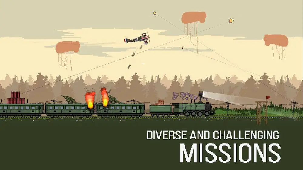 Screenshot of the Warplanes 1944 WW2 War Flight game