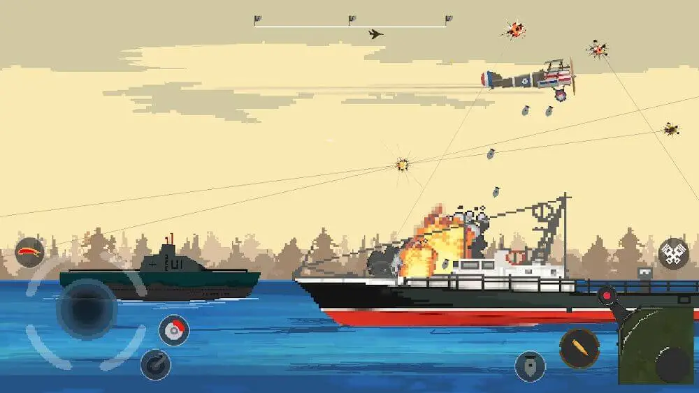 Screenshot of the Warplanes 1944 WW2 War Flight game
