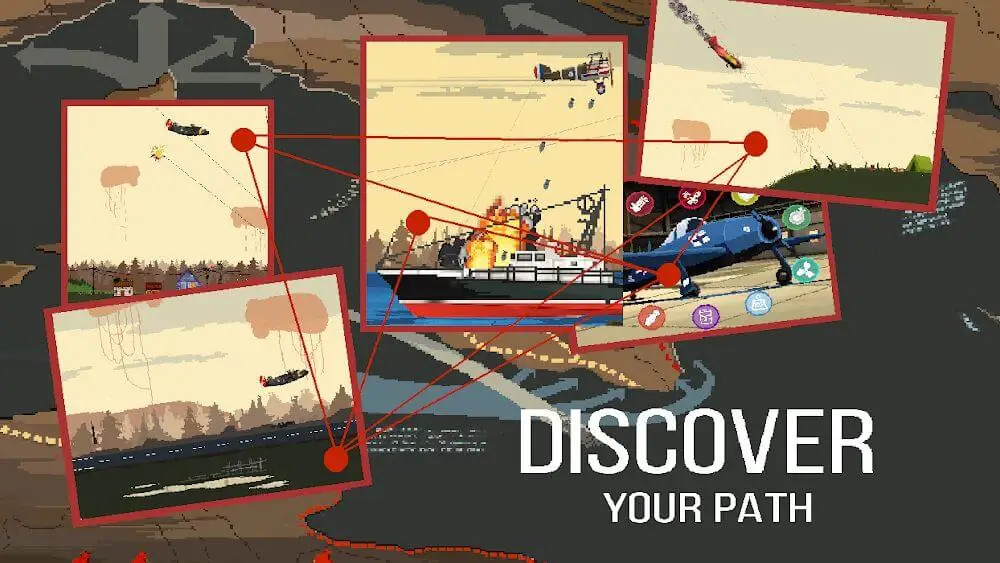 Screenshot of the Warplanes 1944 WW2 War Flight game