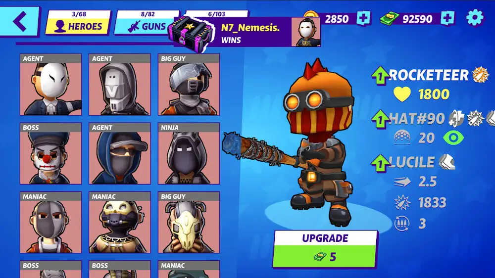 Screenshot of the Warriors.io game