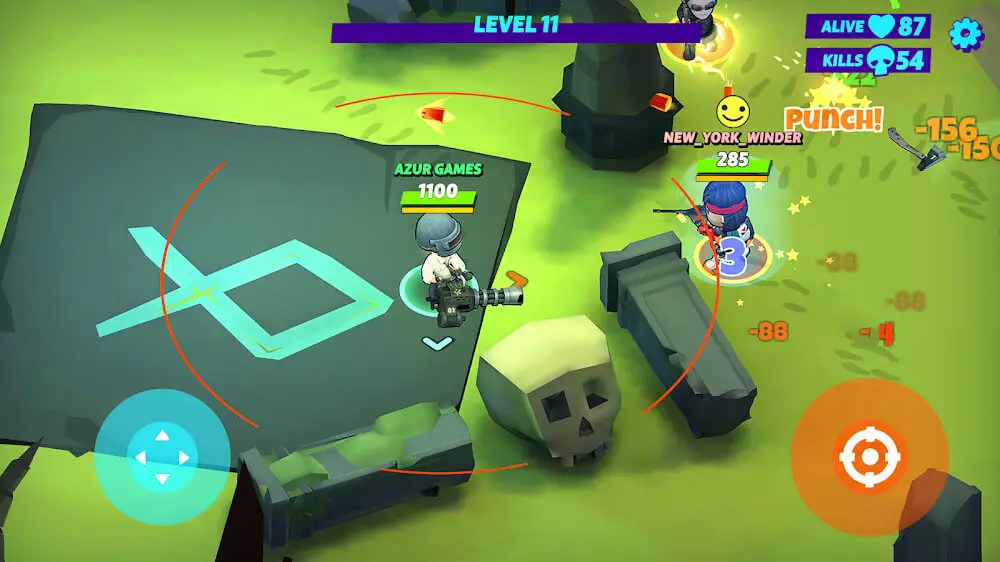 Screenshot of the Warriors.io game