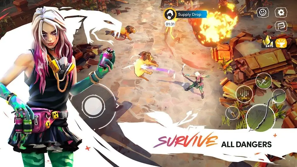 Screenshot of the Wild Arena Survivors game