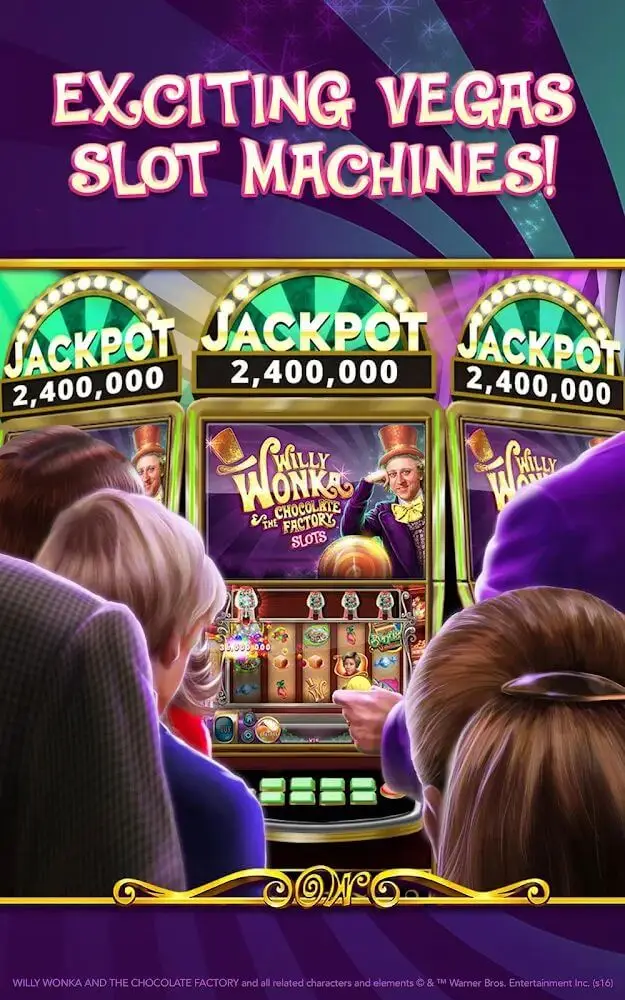 Screenshot of the Willy Wonka Vegas Casino Slots app