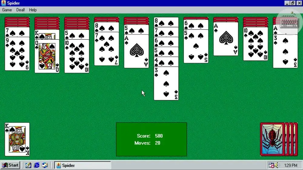 Screenshot of the Win 98 Simulator game