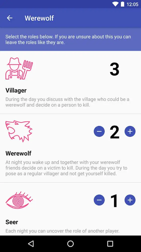 Screenshot of the Wolvesville Classic Pro app