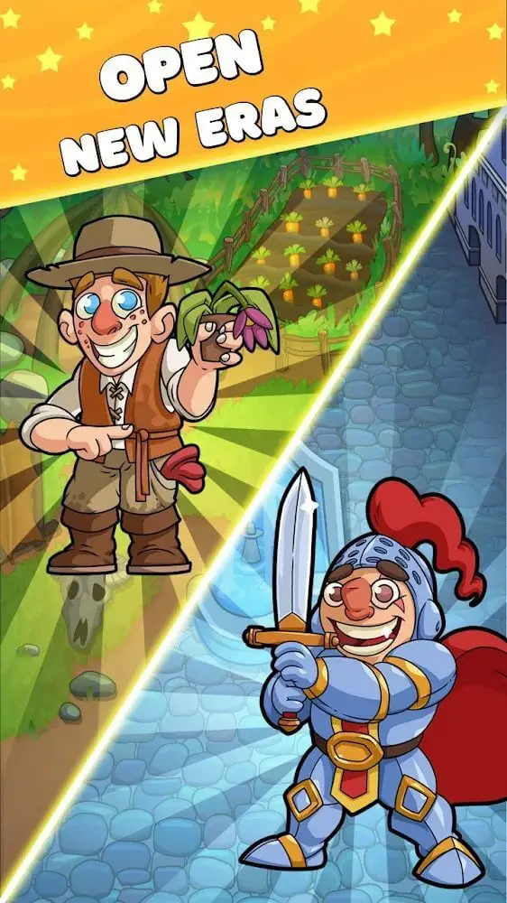 Screenshot of the World EverMerge Clicker app