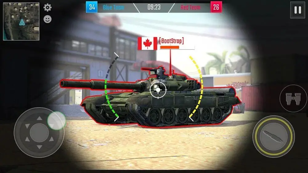 Screenshot of the World Tanks War game