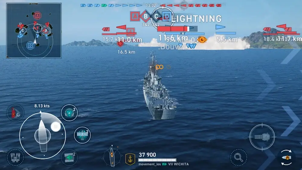 Screenshot of the World of Warships: Legends game