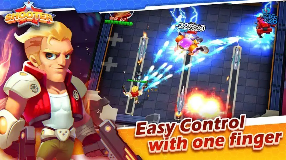 Screenshot of the X SHOOTER game