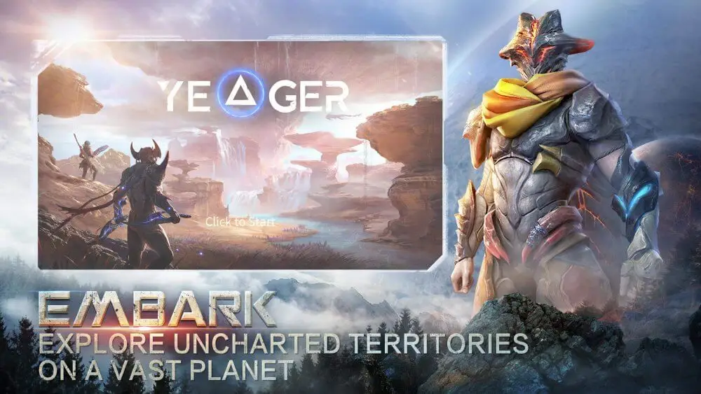 Screenshot of the Yeager game