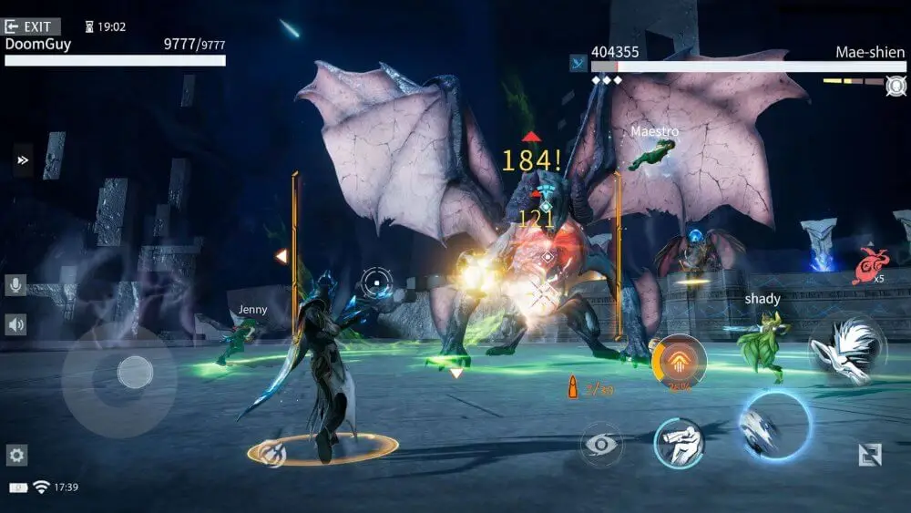 Screenshot of the Yeager game