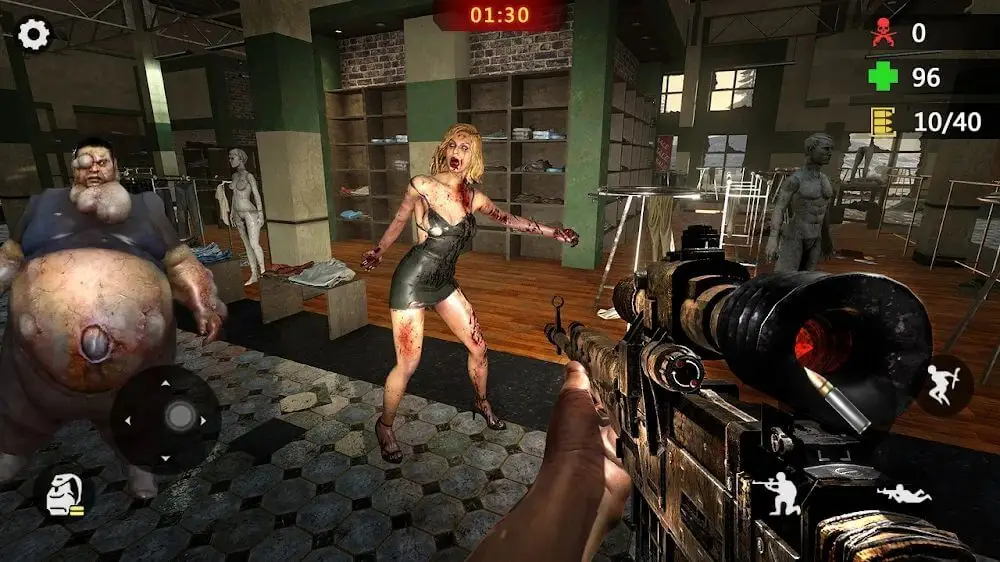 Screenshot of the Zombie 3D Shooter game