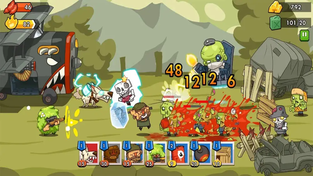 Screenshot of the Zombie Defense 2 game