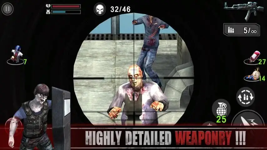 Screenshot of the Zombie Frontier: Sniper game