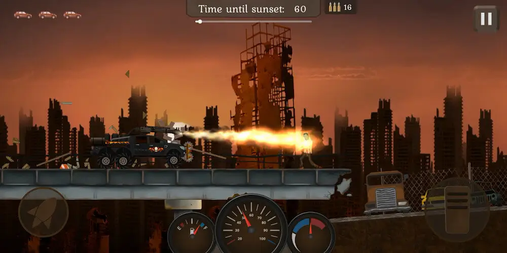 Screenshot of the Zombie Metal Racing game