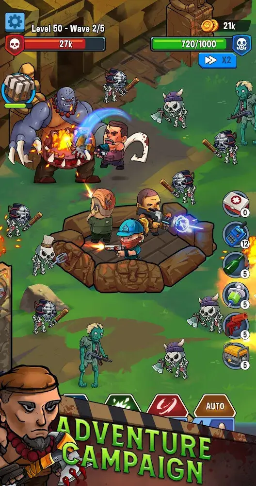 Screenshot of the Zombie idle: City defense app
