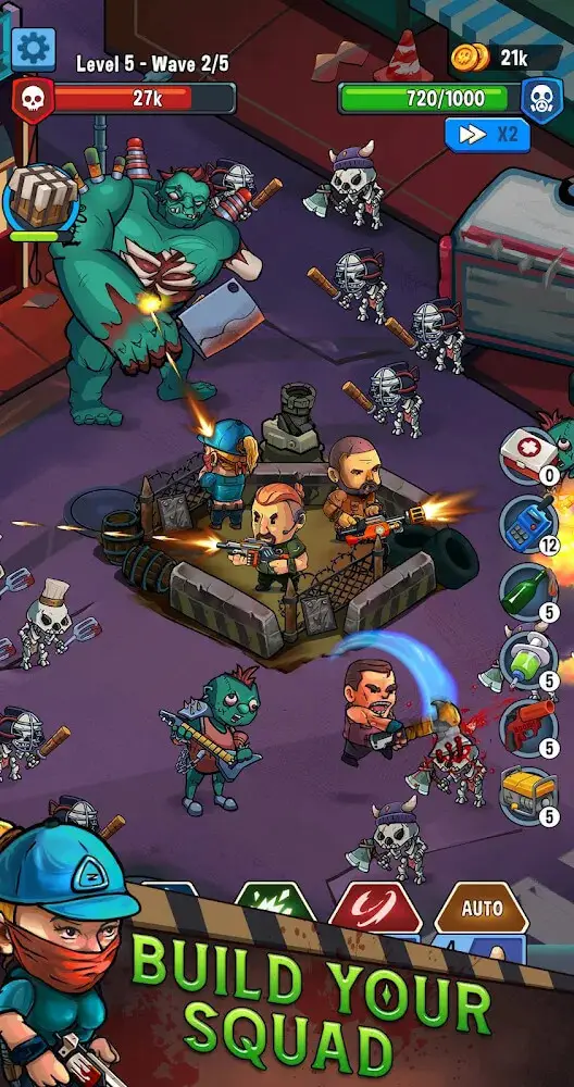 Screenshot of the Zombie idle: City defense app