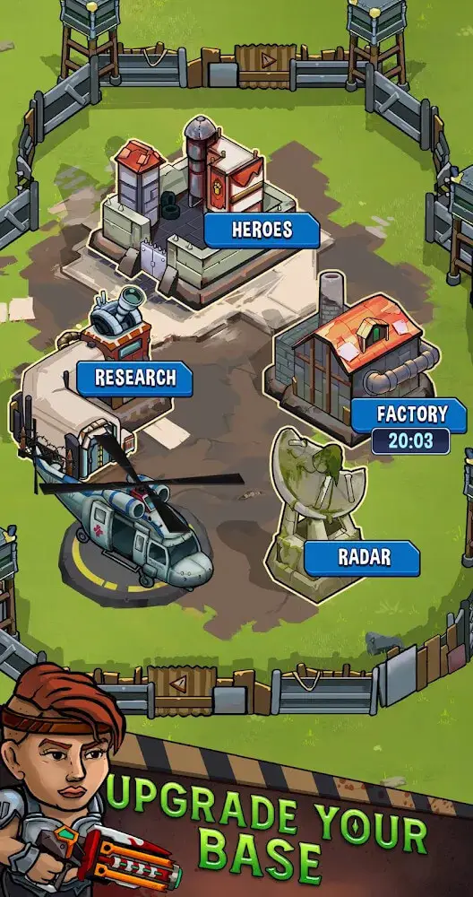 Screenshot of the Zombie idle: City defense app