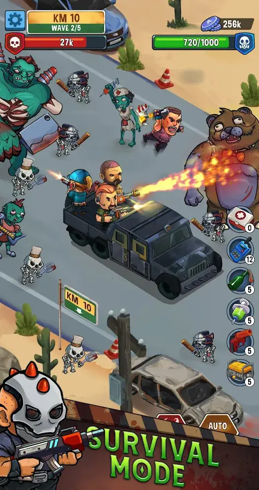 Screenshot of the Zombie idle: City defense app