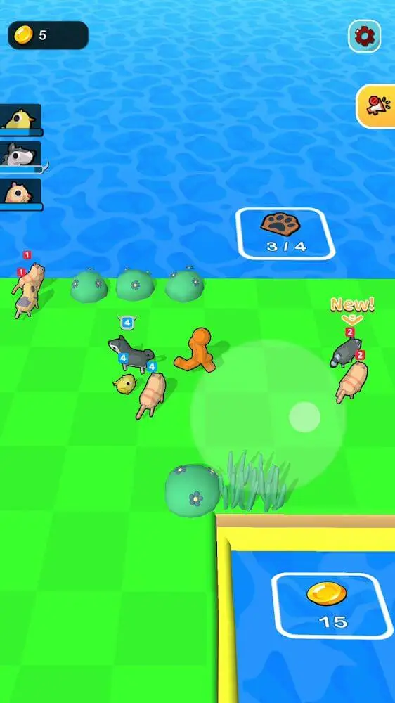 Screenshot of the Zookemon app