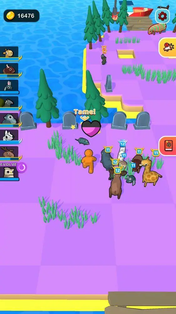 Screenshot of the Zookemon app