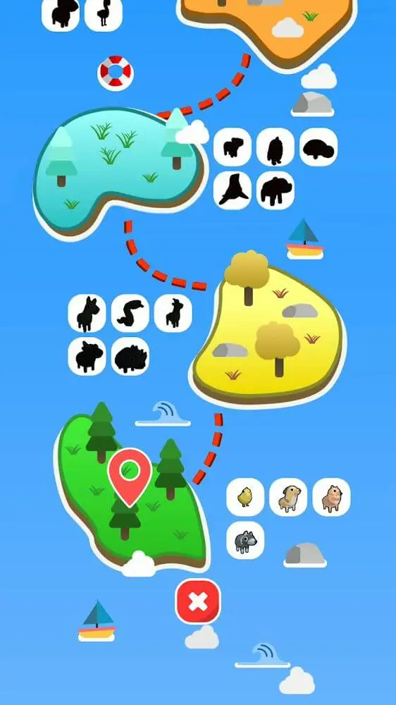 Screenshot of the Zookemon app