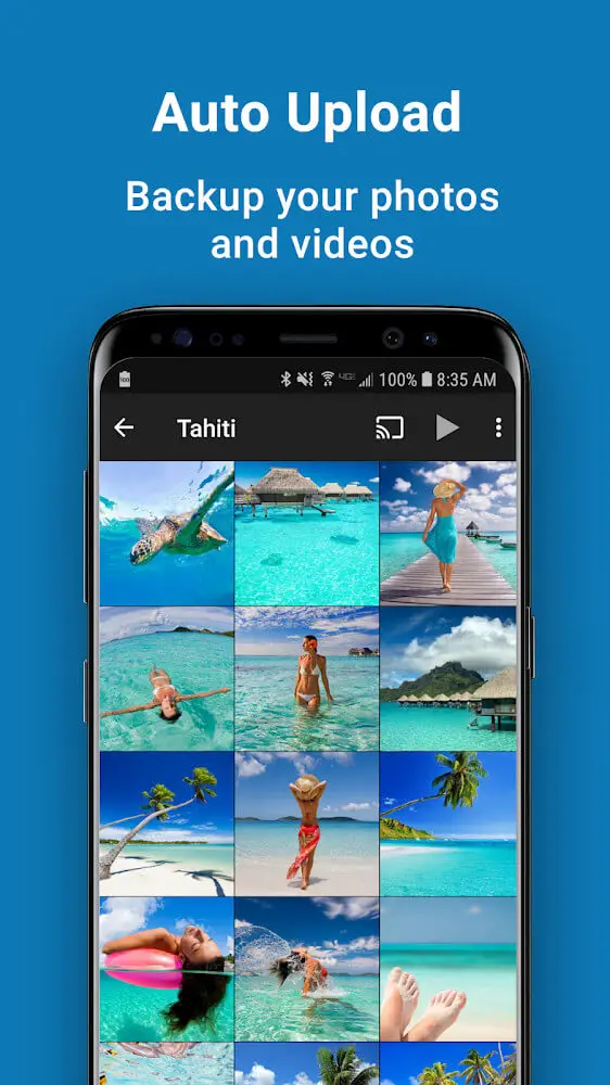Screenshot of the gfolio app