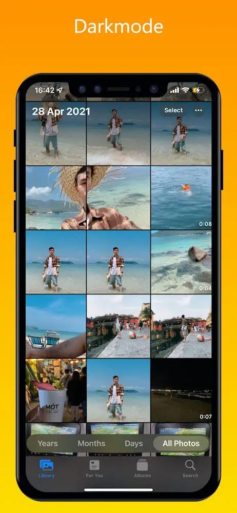 Screenshot of the iPhoto - Gallery iOS 16 app