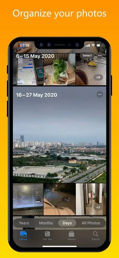 Screenshot of the iPhoto - Gallery iOS 16 app