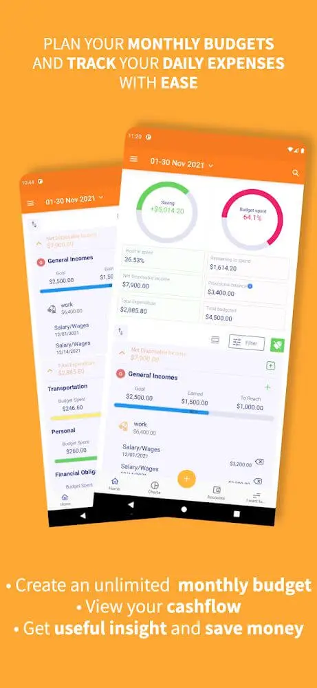 Screenshot of the iSaveMoney app