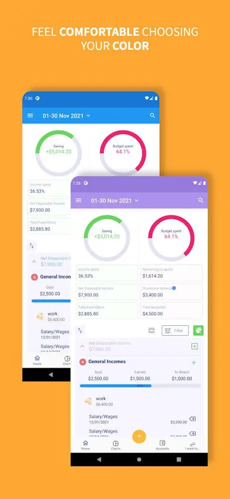 Screenshot of the iSaveMoney app