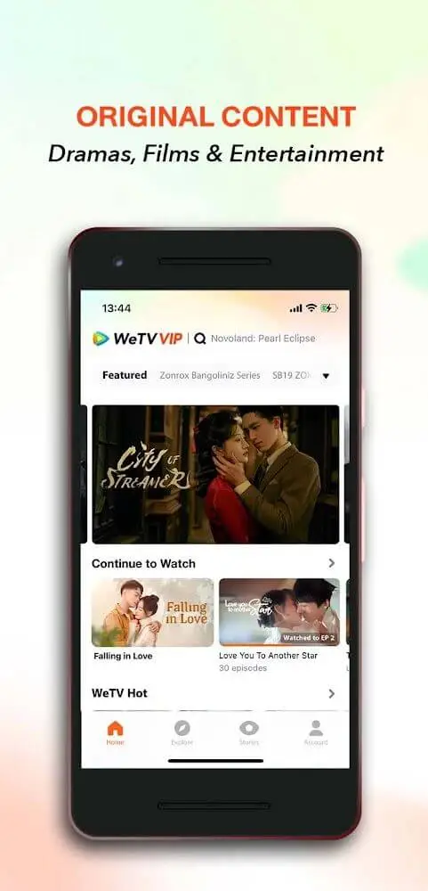 Screenshot of the iflix app